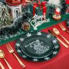 imageNervure 60 Pieces Christmas Plastic Plates  Green and White Plates with Snowflake and Snowman Including 30 1025 inch Dinner Plates and 30 75 inch Dessert Plates for Christmas Party