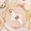 imageNervure 175PCS Ivory Plastic Plates  Ivory Gold Plastic Dinnerware Sets for 25 Guests  50 Ivory Disposable Plates 25 Pre Rolled Cutlery Set 25 Cups Perfect for Wedding Party ampamp ChristmasPink