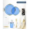 imageNervure 350Pcs Blue Plastic Plates  Blue Gold Plastic Dinnerware Sets for 50 Guests  100 Gold Disposable Plates 50 Pre Rolled Silverware 50 Cups Perfect for Wedding ampamp Party ampamp IndependenceBlue