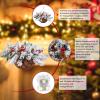 image:imageNervure 22in Artificial Snow Flocked Christmas Basket  Powered with Pine Cones and Berries for Outdoor Decor