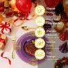 image:imageNervure 350PCS Purple Plastic Plates  Disposable Purple Gold Party Plates amp Pre Rolled Napkins with Cutlery for 50 Guests 100Plates 150 Silverware 50 Cups 50 Napkin for Wedding amp Party amp BridalClear Purple Gold