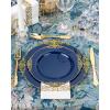 image:imageNervure 350PCS Purple Plastic Plates  Disposable Purple Gold Party Plates amp Pre Rolled Napkins with Cutlery for 50 Guests 100Plates 150 Silverware 50 Cups 50 Napkin for Wedding amp Party amp BridalNavy