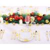 image:imageNervure 175PCS Gold Plastic Plates with Marble Printing amp Gold Plastic Silverware50 Plates 25 Forks 25 Knives 25 Spoons 25 Cups 25 Napkins for Thanksgiving amp Wedding