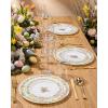 image:imageNervure 40pcs Easter Plastic Plates  Bunny Plates Set Includes 20PCS 1025 Dinner Plate amp 20PCS 75 Dessert Plate Heavy duty Plates Easter Pink Eggs Rabbit plates Perfect for Easter PartyPink  Green