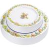 image:imageNervure 40pcs Easter Plastic Plates  Bunny Plates Set Includes 20PCS 1025 Dinner Plate amp 20PCS 75 Dessert Plate Heavy duty Plates Easter Pink Eggs Rabbit plates Perfect for Easter PartyPink  Green