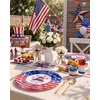 image:imageNervure 32Pcs 4th of July Plastic PlatesRed White Blue Plates Disposable  God Bless America1025 and 75 Heavyweight Dinner Dessert Plastic Plate Perfect for Independence Day Patriotic DecorBlueRed4th of July
