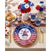 image:imageNervure 32Pcs 4th of July Plastic PlatesRed White Blue Plates Disposable  God Bless America1025 and 75 Heavyweight Dinner Dessert Plastic Plate Perfect for Independence Day Patriotic DecorBlueRed4th of July