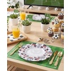 image:imageNervure 32Pcs 4th of July Plastic PlatesRed White Blue Plates Disposable  God Bless America1025 and 75 Heavyweight Dinner Dessert Plastic Plate Perfect for Independence Day Patriotic DecorWhiteBlueWorld Cup