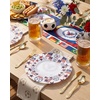 image:imageNervure 32Pcs 4th of July Plastic PlatesRed White Blue Plates Disposable  God Bless America1025 and 75 Heavyweight Dinner Dessert Plastic Plate Perfect for Independence Day Patriotic DecorWhiteBlueWorld Cup