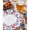 image:imageNervure 32Pcs 4th of July Plastic PlatesRed White Blue Plates Disposable  God Bless America1025 and 75 Heavyweight Dinner Dessert Plastic Plate Perfect for Independence Day Patriotic DecorWhiteBlueWorld Cup