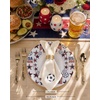 image:imageNervure 32Pcs 4th of July Plastic PlatesRed White Blue Plates Disposable  God Bless America1025 and 75 Heavyweight Dinner Dessert Plastic Plate Perfect for Independence Day Patriotic DecorWhiteBlueWorld Cup