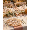 image:imageNervure 32Pcs Brown Fall Scalloped Plastic PlatesWhite Bird Floral Plates Disposable include 16PCS 105 Heavyweight Plastic Dinner Plate and 16Pcs 82 Dessert Plate Perfect for Wedding amp Party
