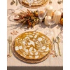 image:imageNervure 32Pcs Brown Fall Scalloped Plastic PlatesWhite Bird Floral Plates Disposable include 16PCS 105 Heavyweight Plastic Dinner Plate and 16Pcs 82 Dessert Plate Perfect for Wedding amp Party